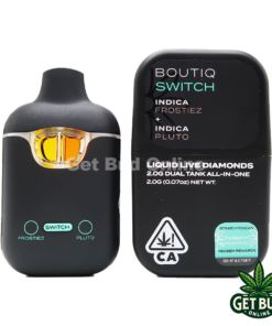 Boutiq Switch 2g Disposable – Starburst Diesel + Peach Ringz (Sativa/Hybrid) Liquid Live Diamond