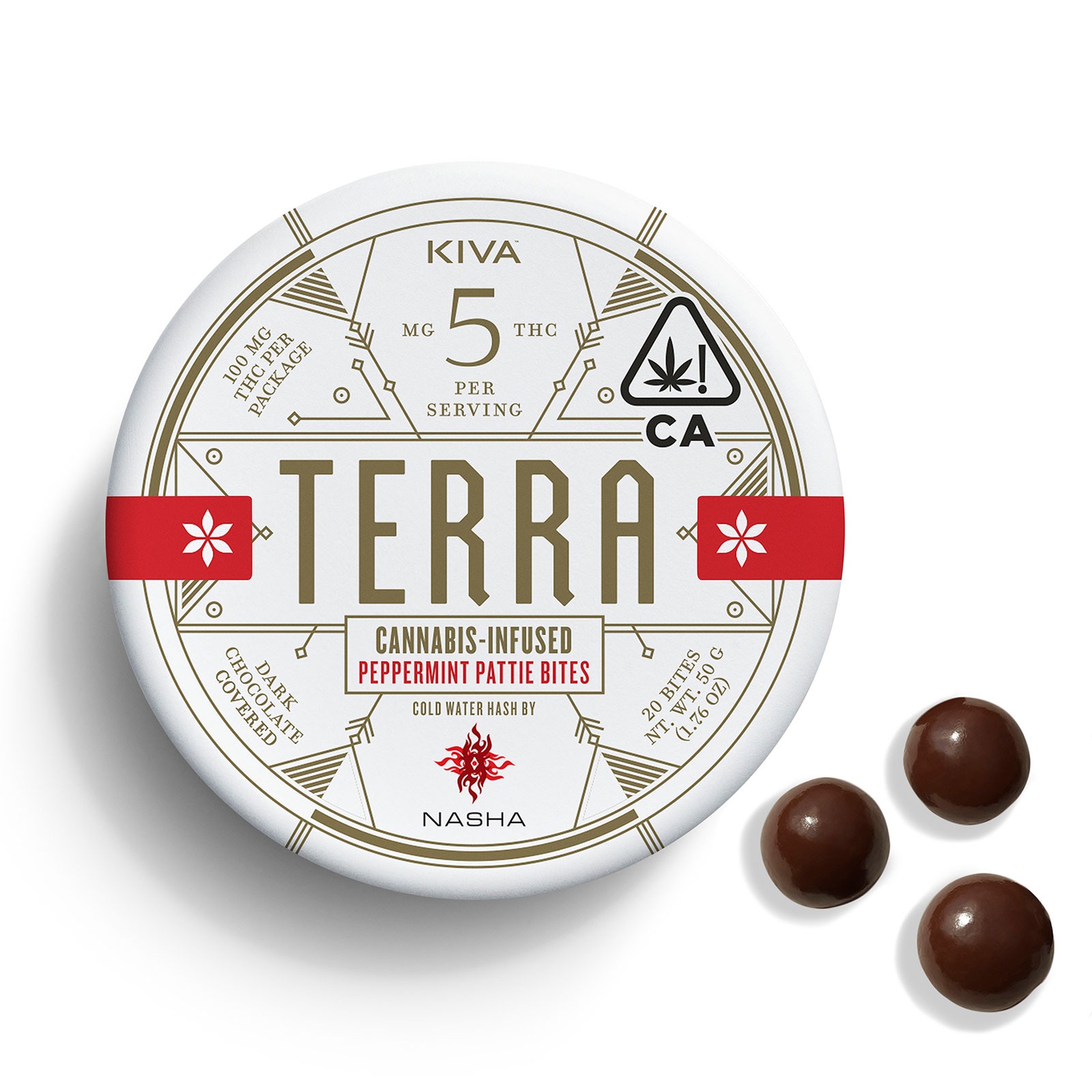Terra Peppermint Pattie Bites (20ct - 100mg THC)